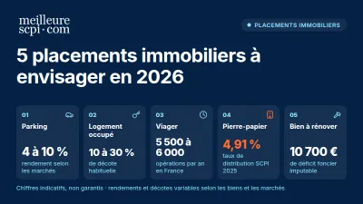 5 placements immobiliers à envisager en 2026