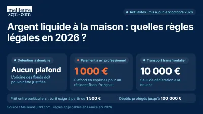 Argent liquide à la maison : quelles règles légales en 2026 ?