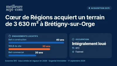 Cœur de Régions acquiert un terrain de 3 630 m² à Brétigny-sur-Orge