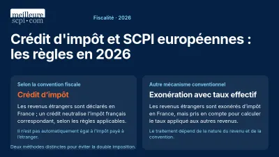 Crédit d'impôt et SCPI européennes : les règles en 2026