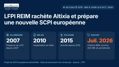 LFPI REIM rachète Altixia et prépare une nouvelle SCPI européenne