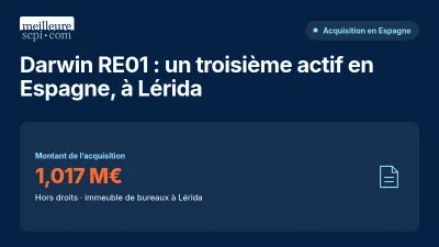 Darwin RE01 : un troisième actif en Espagne, à Lérida