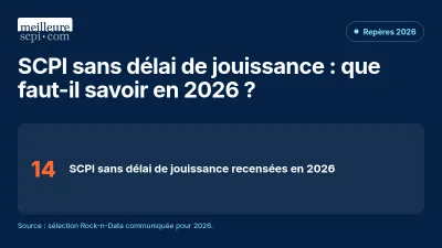 SCPI sans délai de jouissance : que faut-il savoir en 2026 ?