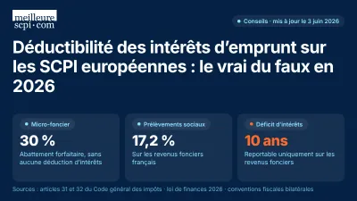 SCPI européennes et intérêts d’emprunt : comment les déduire en 2026 ?