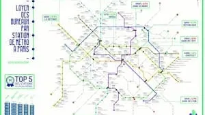 Géolocaux met à jour sa carte des loyers de bureaux à Paris par station de métro