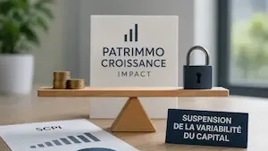 Suspension de la variabilité du capital de Patrimmo Croissance Impact