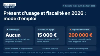 Présent d'usage en 2026 : définition, fiscalité et bonnes pratiques