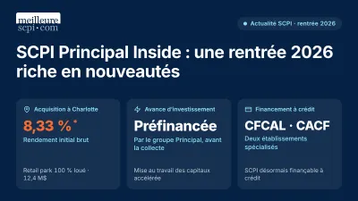 SCPI Principal Inside : une rentrée 2026 riche en nouveautés