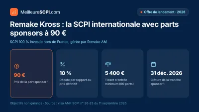 Remake Kross : la SCPI internationale avec parts sponsors à 90 €