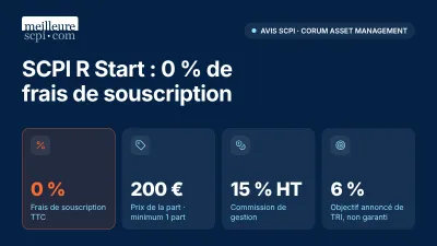 SCPI R Start : 0 % de frais de souscription