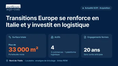 Transitions Europe se renforce en Italie et y investit en logistique