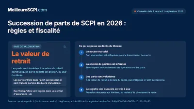 Succession de parts de SCPI en 2026 : Règles et fiscalité
