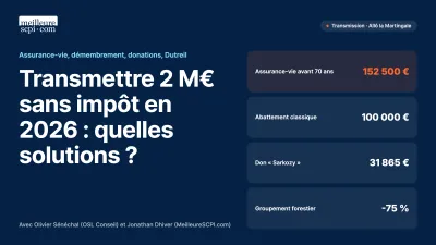 Transmettre 2 M€ sans impôt en 2026 : quelles solutions ?