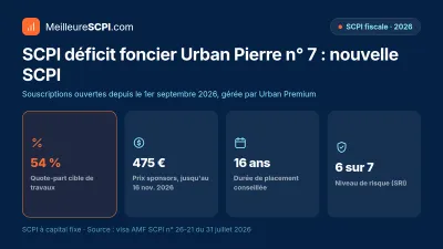 Urban Pierre n°7 : nouvelle SCPI de déficit foncier avec parts sponsors