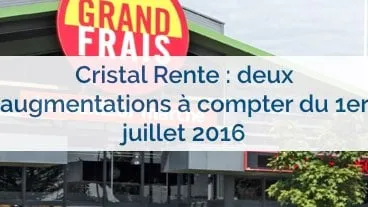 Cristal Rente : augmentation du prix de part !