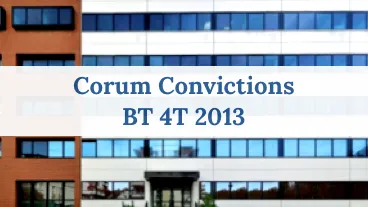Corum Convictions : TDVM 6,30% en 2013