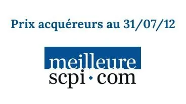 Derniers prix acquéreurs SCPI en juillet 2012