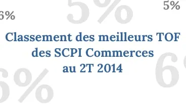 Classement des meilleurs TOF des SCPI de commerces