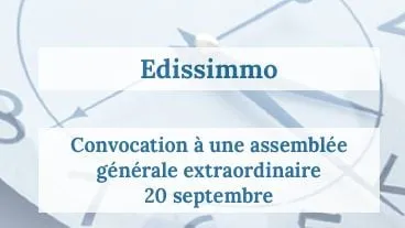 EDISSIMMO : assemblée générale extraordinaire