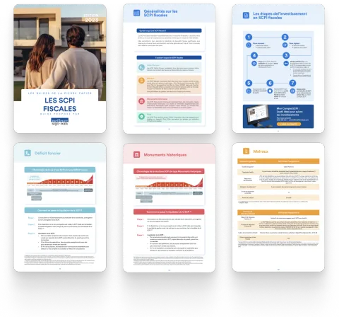 Pages du guide de l'investissement en SCPI fiscales