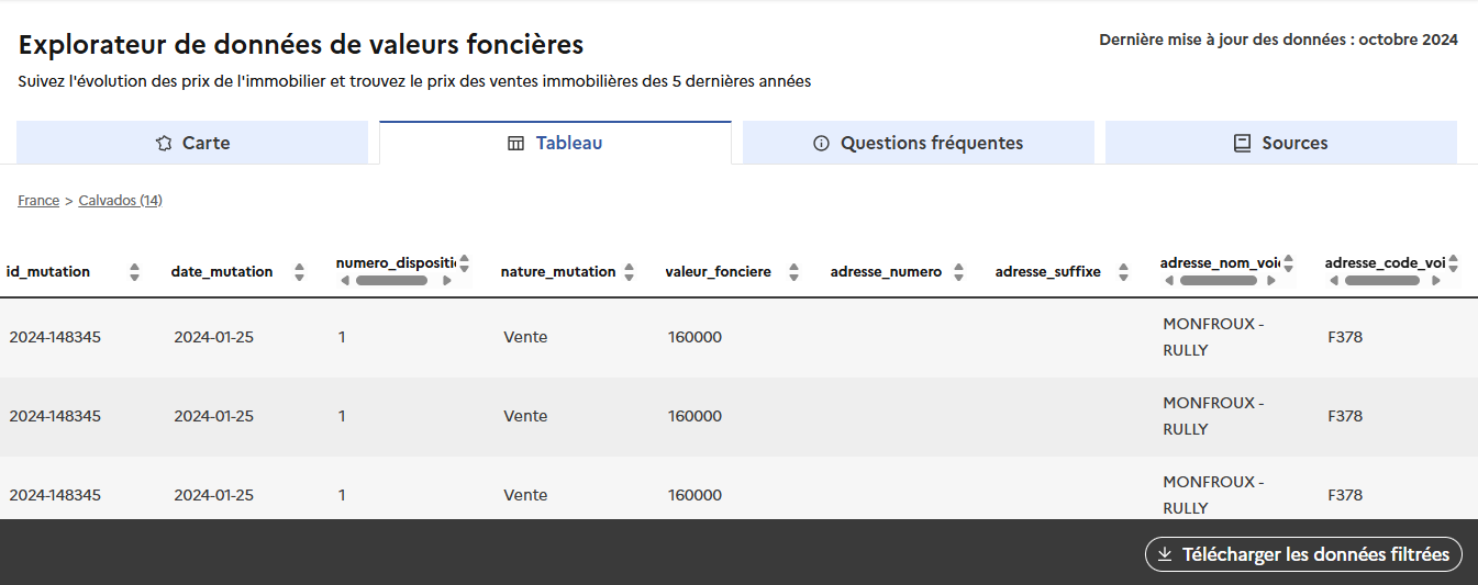 image Estimer un bien avec « Demande de valeurs foncières »
