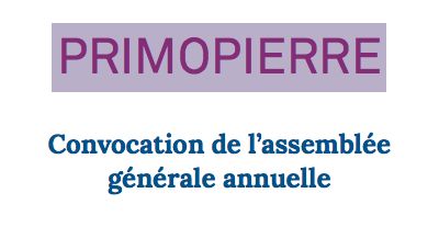 image Primopierre : convocation de l'AG